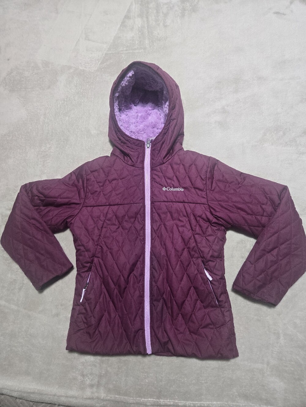 Columbia Girls' Quilted Bella Plush Jacket Size Small (7/8)